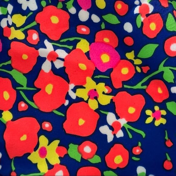 Shoshanna Bright Ditsy Floral Faux Tie Side Bikini Bottoms Size Medium - Picture 3 of 9